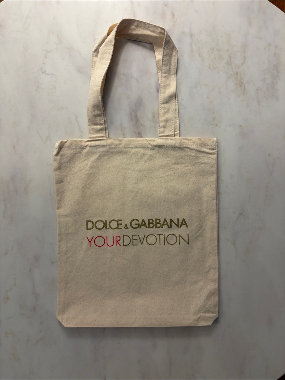 Dolce & Gabbana Cream Canvas Tote